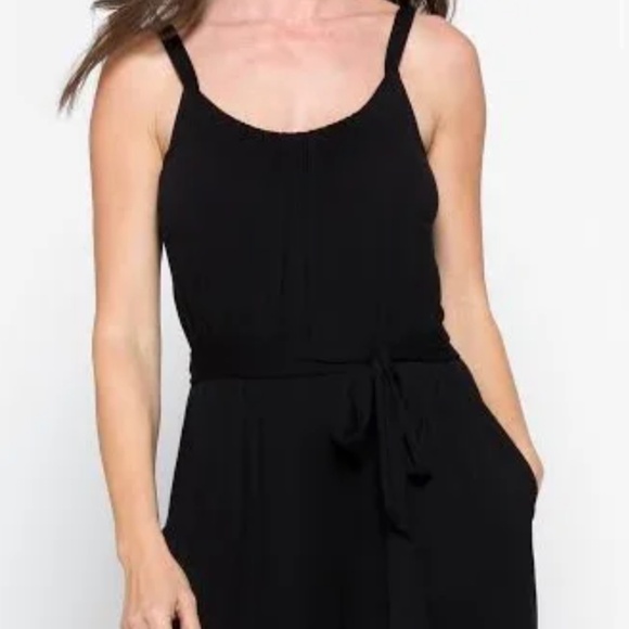 Market & Spruce Florence Knit Black Jumpsuit - Picture 1 of 2